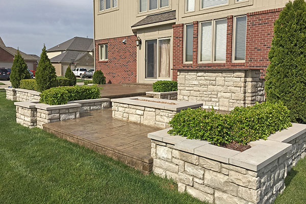 stamped concrete patio after sealing macomb