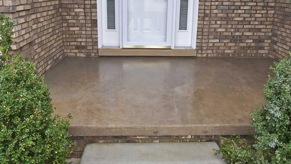 front porch after concrete sealer stripping in macomb and oakland county, MI